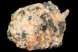 Cerussite Crystals with Bladed Barite on Galena - Morocco #82357-1